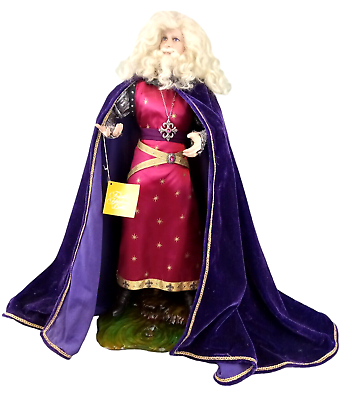 #ad Franklin Mint Camelot Series Hand Numbered 19quot; MERLIN Porcelain Wizard Doll