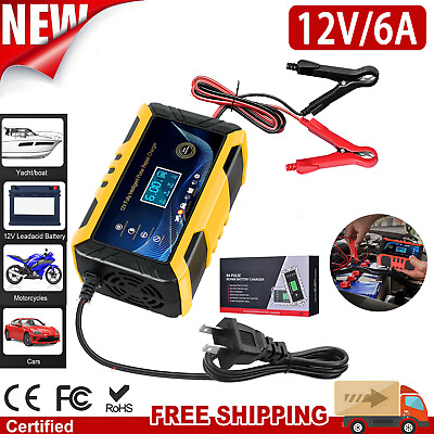 #ad #ad 12V 6A Portable Car Battery Charger Jump Starter Booster Jumper Box Power Bank