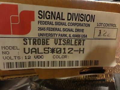 #ad #ad Federal signal Division Strobe Visalert VALS*012 H 12 vdc Brand New In Box