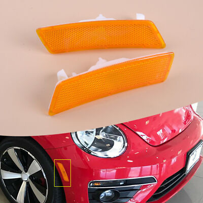 #ad Amber Lens Front Bumper Side Marker Light Fit for VW Beetle 2012 19 Tiguan 18 21