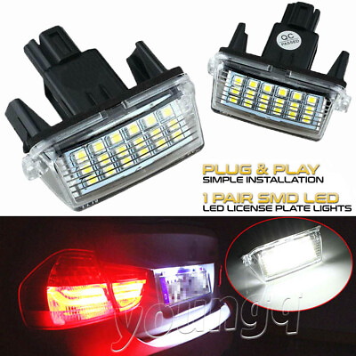 2X Rear LED License Plate Light For Toyota Camry Yaris Highlander Avalon Prius C