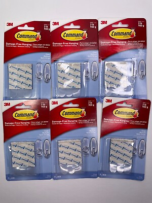 #ad Command Clear Replacement Strips 6 packages 54 strips total