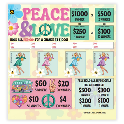#ad Peace and Love Pull Tab
