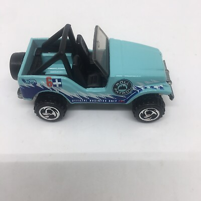 Hot Wheels Roll Patrol Jeep Light Blue 1990