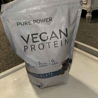 #ad Dr. Mercola Pure Power Vegan Protein Chocolate 12g proteins Exp 10 24 26.4oz