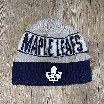#ad NHL Toronto Maple Leafs Cuff Knit Beanie Hat Cap Blue Gray New Era
