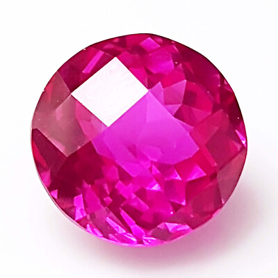#ad Natural Beautiful Pink Sapphire Loose Gemstone 14 Ct Round Cut Loose Gems