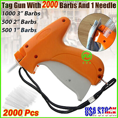 #ad TAG Gun CLothing Price Garment LABEL TAGGING TAGGER WITH 2000 BARBS