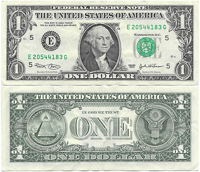 #ad #ad 2003 US One $1 Dollar Bill Richmond VA Federal Reserve Note DC Print