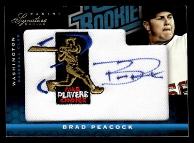 #ad Brad Peacock 299 2012 Panini Signature Series Rated Rookie Patch Auto #105