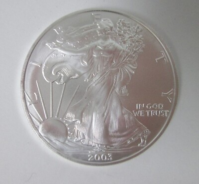 #ad 2003 Walking Liberty United States of America 1 oz Fine Silver Dollar Coin Cased