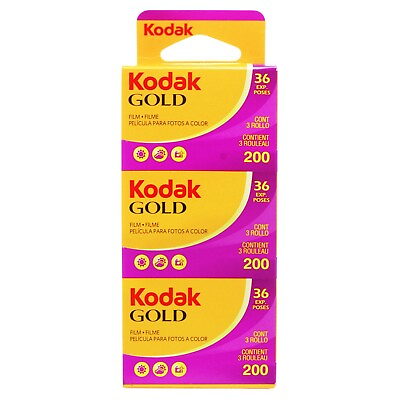 #ad KODAK Gold 200 ISO 35mm Color Negative Film 3 Pack 36 Exposures per Roll