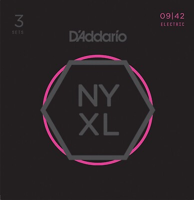 #ad D#x27;Addario Guitar Strings 3 Sets NYXL0942 Electric Light Gauge 09 42