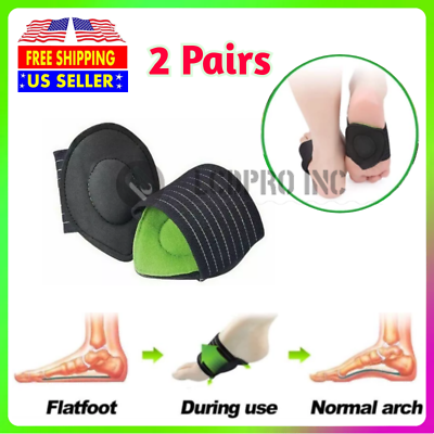 #ad 2 Pair Plantar Fasciitis Therapy Wrap brace Arch Support for Heel Foot Pain US