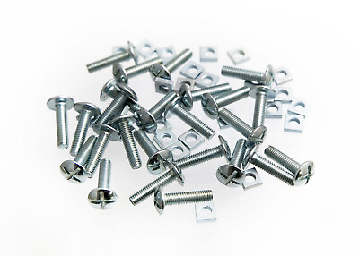 #ad 1000 X Roofing Bolts Cross Head Square Nut BZP Zinc Plated M6 x 16mm NEW